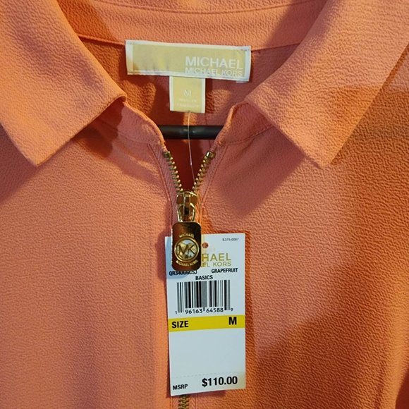 NWT Michael Kors Long Sleeve in Grapefruit - Picture 3 of 4